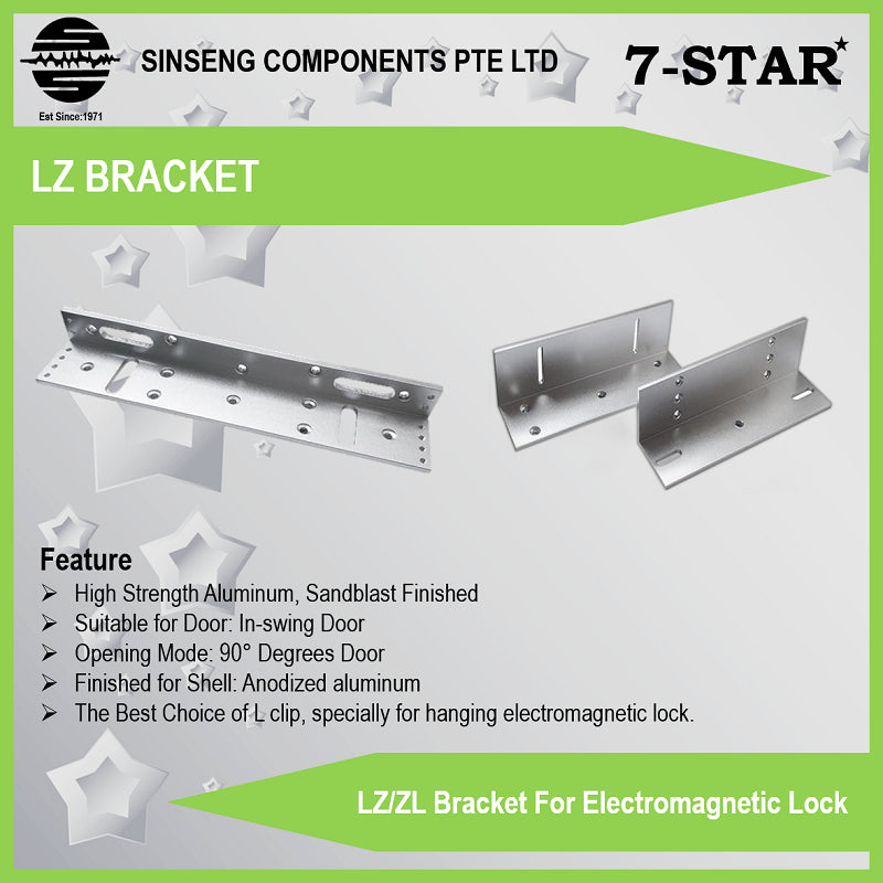 LZ/ZL Bracket for 600lbs Electromagnetic EM Lock | LZ BRACKET