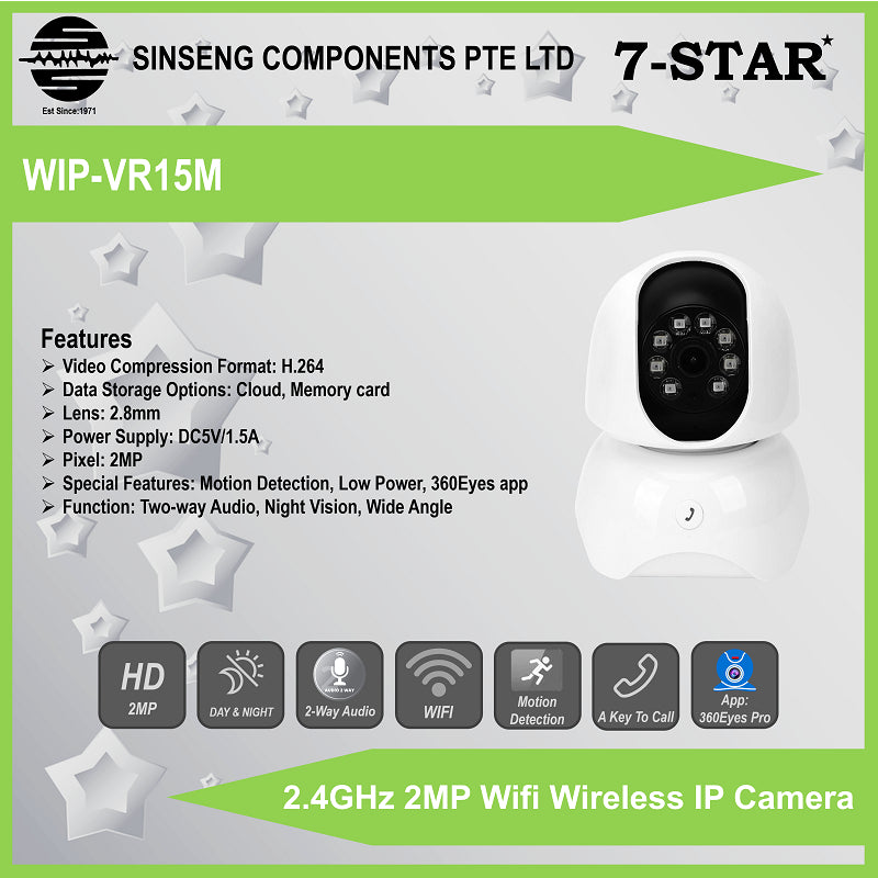 360° HD WiFi IP Camera with 2-Way Audio | 360Eyes Pro | WIP-VR15M