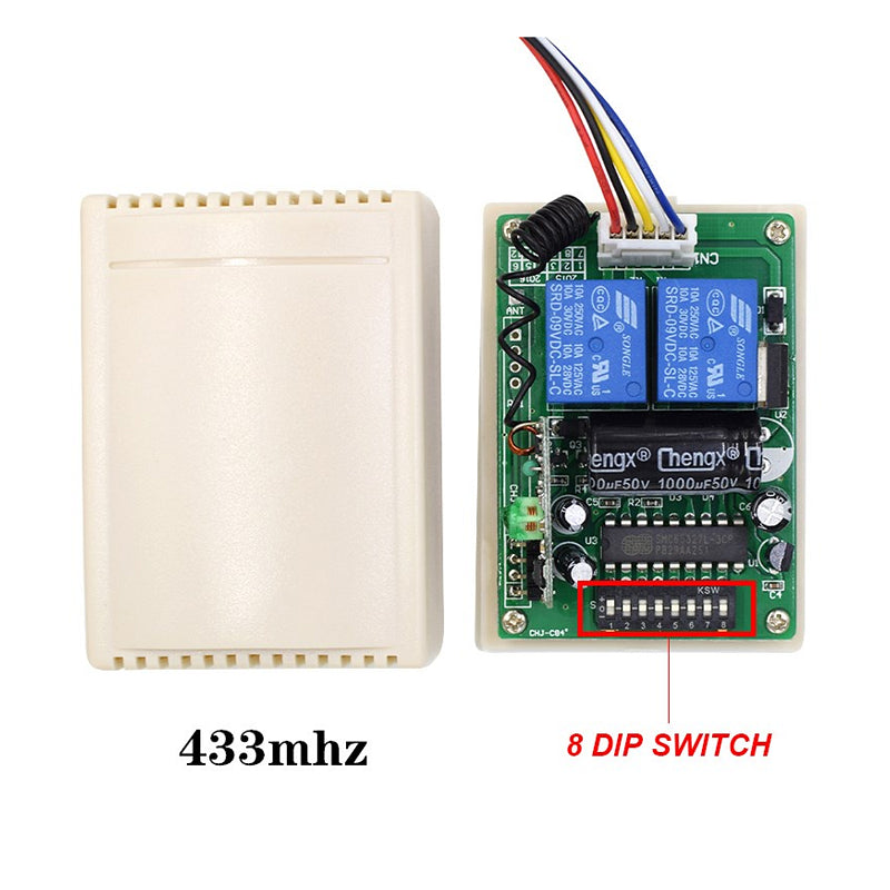 Autogate Receiver for 433MHz/330MHz with 8 DIP Switch | KEY-RECEIVER