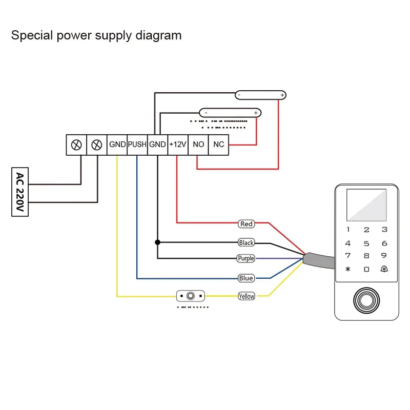 EM RFID Door Access Control with Bell Function | TY-TF1-LCD/EM