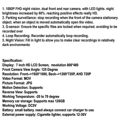 Full HD 1080P Dual Camera with Vehicle DVR | MDVR722R