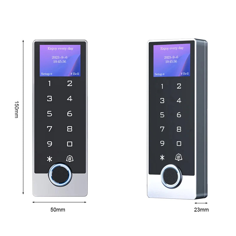 Tuya IP68 Fingerprint + Passcode + Mifare Access Control | TY-TF2-LCD/MF
