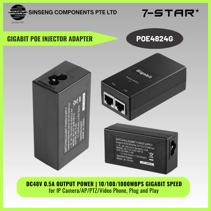 48V 24W Passive PoE Adapter |  POE4824G