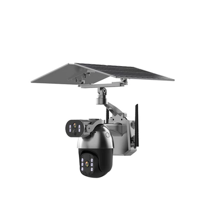 6MP Dual-Lens PTZ Solar IP Camera with 6+6W Solar Panel | Q5MAX WIFI/4G