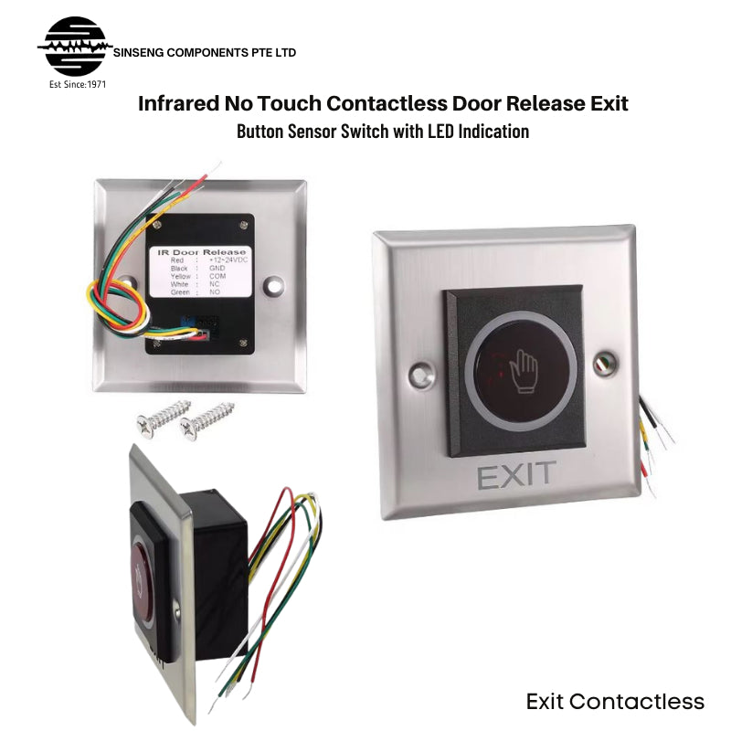 Infrared No-Touch Sensor Exit Button for Door Access | EXIT CONTACTLESS