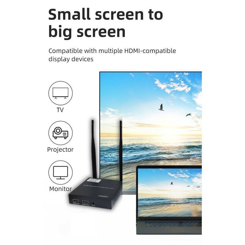 200M 4K HDMI Wireless Extender Kit with IR Receiver + Transmitter | HEW200