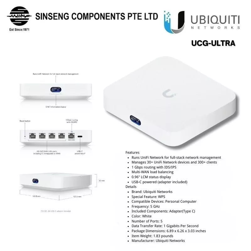 Cloud Gateway Ultra 5GHz Quad-core ARM Cortex-A53 | UBQ-UCG-ULTRA