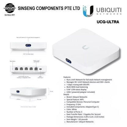 Cloud Gateway Ultra 5GHz Quad-core ARM Cortex-A53 | UBQ-UCG-ULTRA