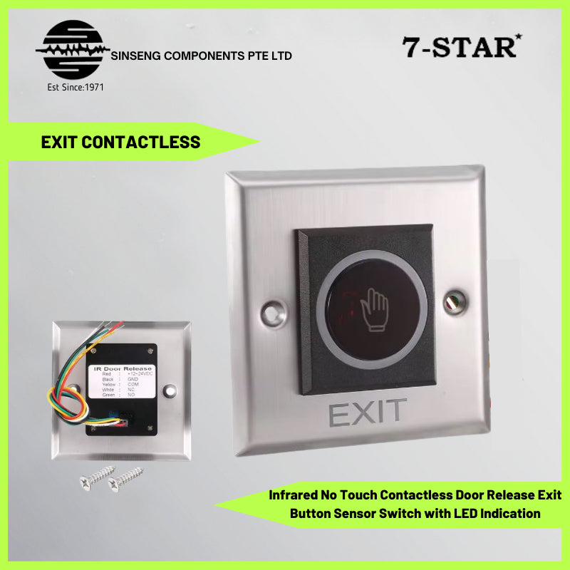 Infrared No-Touch Sensor Exit Button for Door Access | EXIT CONTACTLESS