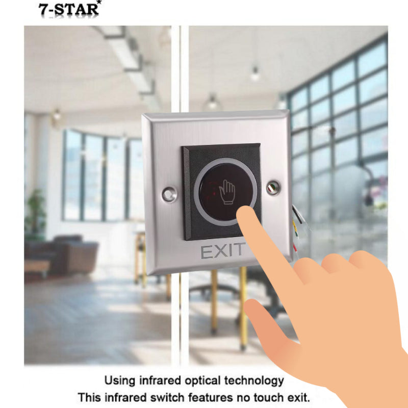 Infrared No-Touch Sensor Exit Button for Door Access | EXIT CONTACTLESS