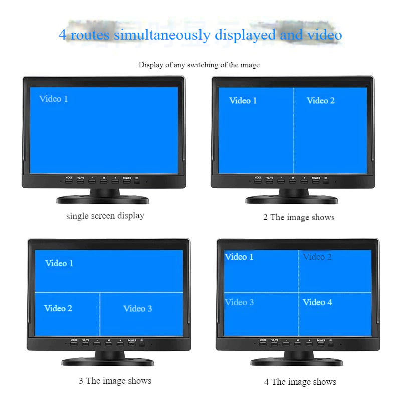 10 Inch Monitor 4CH BSD Alarm DVR Recorder 4PCS Camera | MDVR104R-BSD