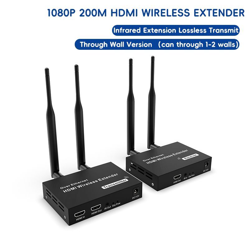 200M Wireless HDMI 1080P Video Transmitter Receiver Extender Kit