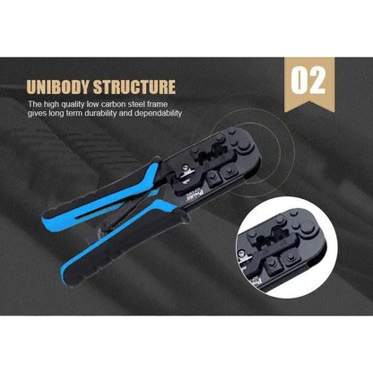 3-in-1 Crimping Tool for 4P/6P/8P Telecom Connections | CT-UCP-376TX