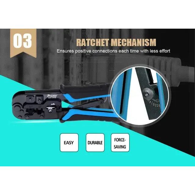 3-in-1 Crimping Tool for 4P/6P/8P Telecom Connections | CT-UCP-376TX