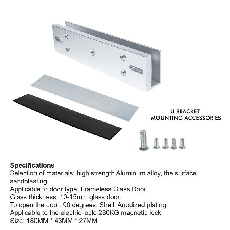 Door Access Full Set - 5A UPS Power Supply, 12V 7AH Battery, EM Lock, Breakglass, Exit Button & Brackets