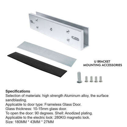 Door Access Full Set - 5A UPS Power Supply, 12V 7AH Battery, EM Lock, Breakglass, Exit Button & Brackets