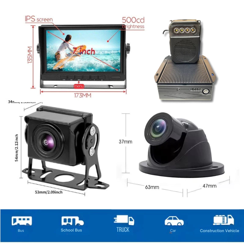 7"inch Monitor 8CH SSD DVR RECORDER 8PCS AHD CAMERA | MDVR9838-SSD