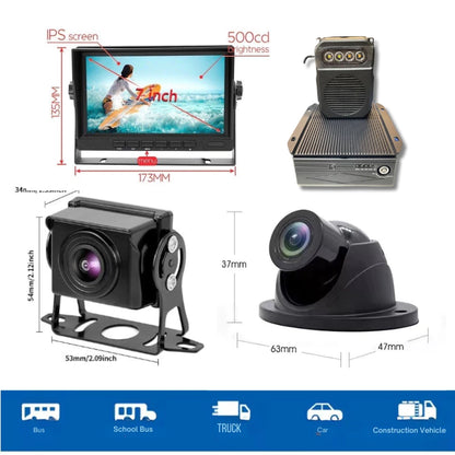 7"inch Monitor 8CH SSD DVR RECORDER 8PCS AHD CAMERA | MDVR9838-SSD