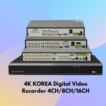 4K KOREA Digital Video Recorder 4CH/8CH/16CH 4 in 1 DVR/XVR