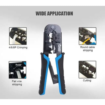 3-in-1 Crimping Tool for 4P/6P/8P Telecom Connections | CT-UCP-376TX