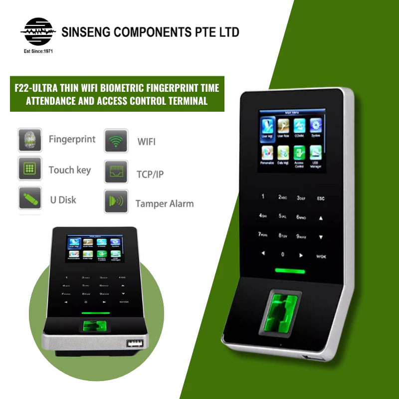 F22 Built in Wifi TCP/IP/USB Biometric Facial Door Access Control System with RFID Keypad Fingerprint Reader