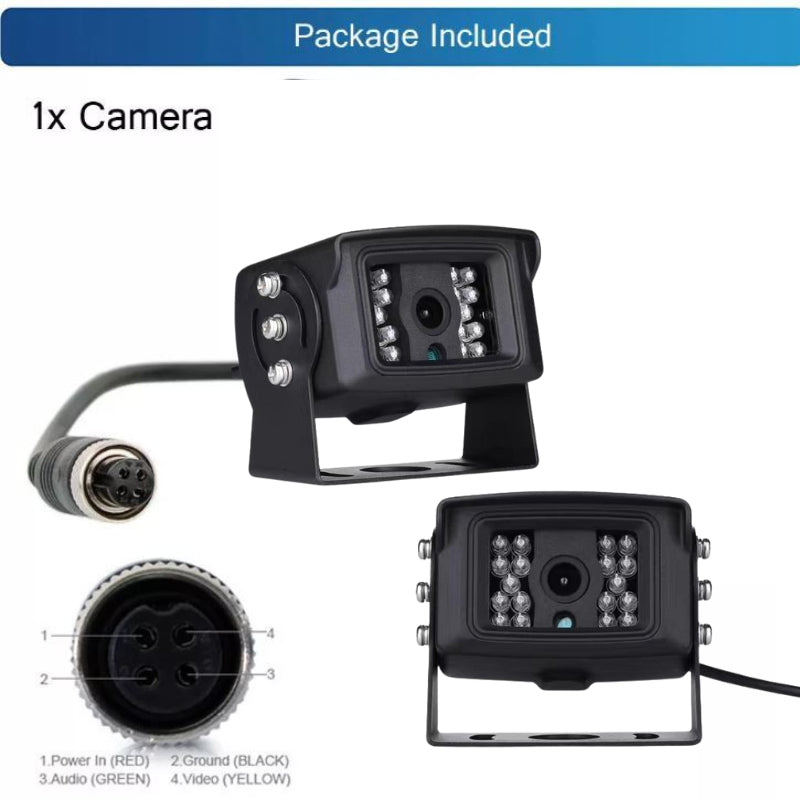 Full-HD 1080P Reverse IR Camera, IP67, 4 Pin Aviation, Wide Angle 2.8mm | SAH73