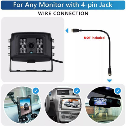 Full-HD 1080P Reverse IR Camera, IP67, 4 Pin Aviation, Wide Angle 2.8mm | SAH73