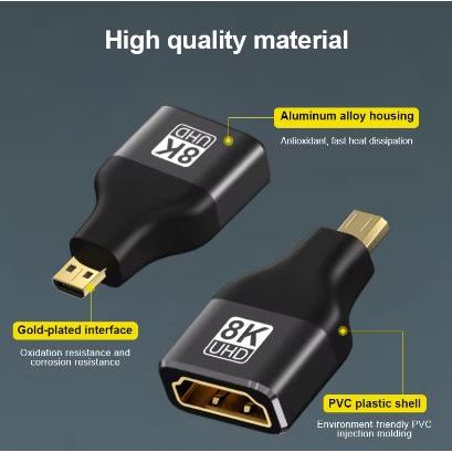 8K Micro HDMI Male to HDMI Female Converter | UGREEN HM-MCHD(M)-HD(F)