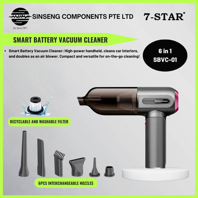 Vacuum Cleaner with 6pcs interchangeable nozzles | SBVC-01