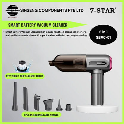 Vacuum Cleaner with 6pcs interchangeable nozzles | SBVC-01