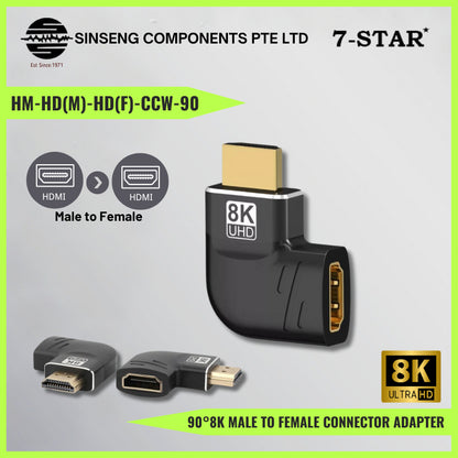 8K HDMI 90° Adapter Male to Female | UGREEN HM-HD(M)-HD(F)-CCW-90