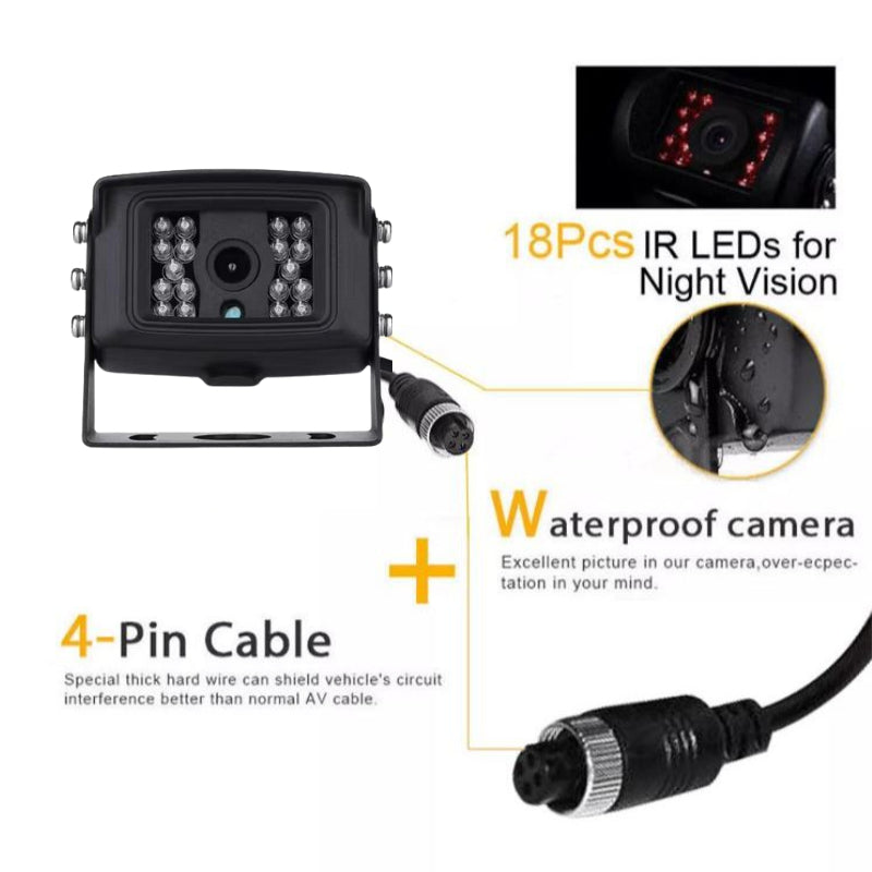 Full-HD 1080P Reverse IR Camera, IP67, 4 Pin Aviation, Wide Angle 2.8mm | SAH73