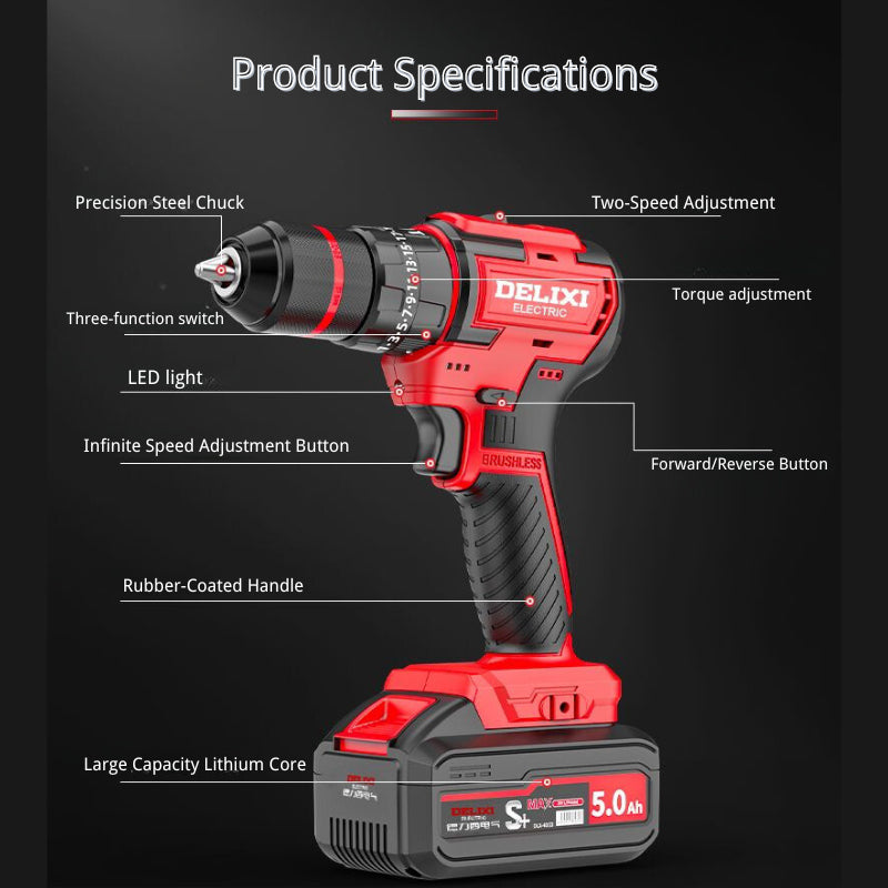 25+3 Dual Speed Cordless Drill with 5.0Ah Battery | 21V | 7STS-FDR1227-5.0AH