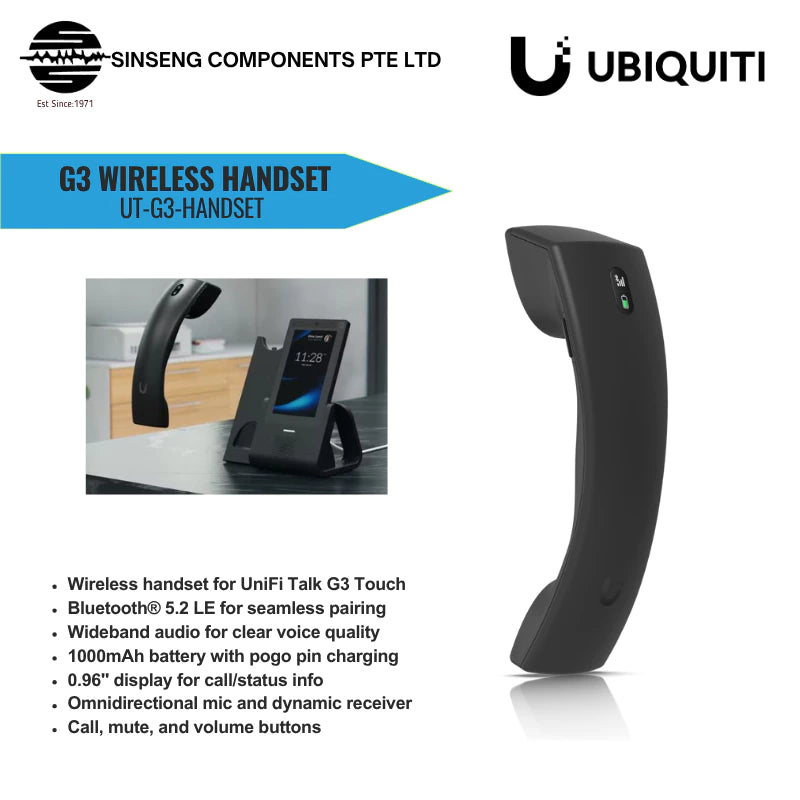 Ubiquiti Unifi UT-G3-Handset G3 UniFi Talk VoIP Wireless Handset
