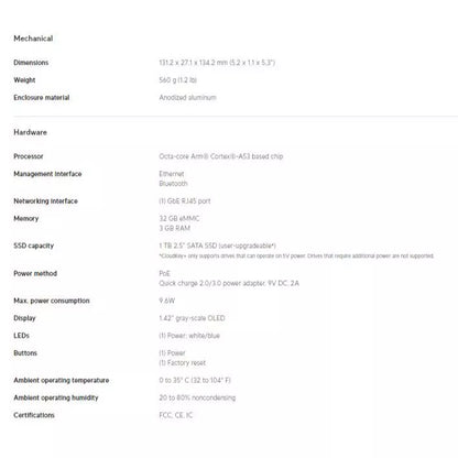 Ubiquiti UniFi CloudKey+ with Built in 1TB SSD Storage for Recording UVC IP Camera Cloud Key | UCK-G2-SSD