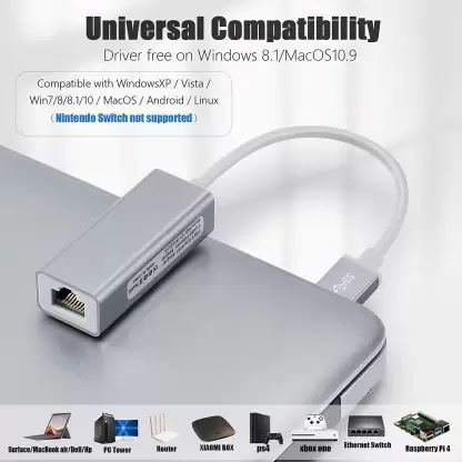 USB 3.0 to Gigabit RJ45 Ethernet Adapter 1000Mbps for MacBook/PC | CB-UBL