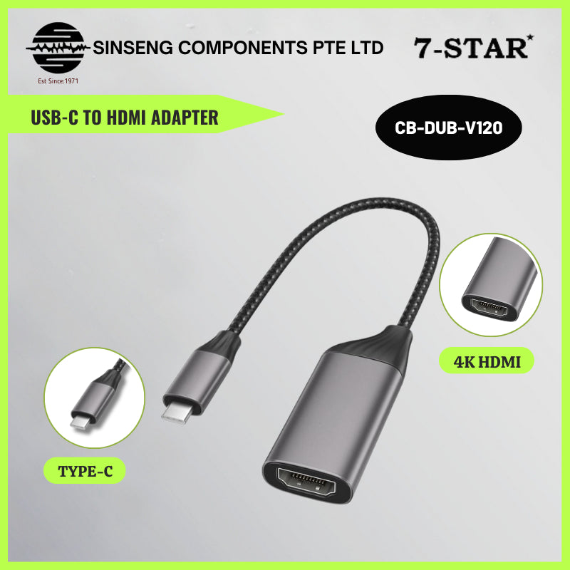 USB-C to HDMI Adapter, DisplayPort over USB-C | CB-DUB-V120