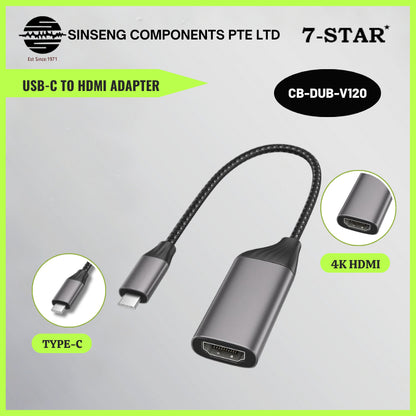 USB-C to HDMI Adapter, DisplayPort over USB-C | CB-DUB-V120
