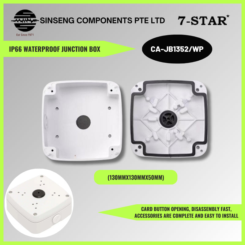 IP65 Waterproof CCTV/IP Camera Junction Box IP66 Waterproof 134mm |  CA-JB1352/WP