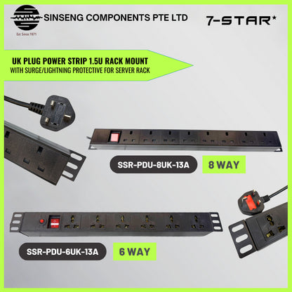 6U/9U/12U/15U/18U/22U/27U Server Rack with 2 Fan/4 Fan and 6 Way / 8 Way UK PDU