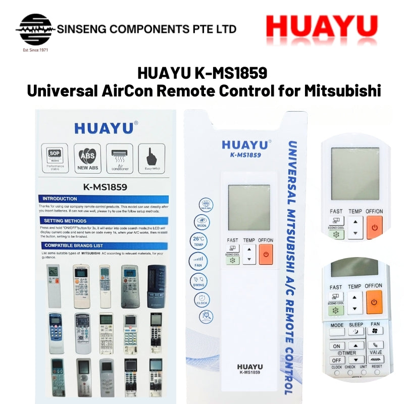 Universal Air Con Remote Control for Mitsubishi | RM-K-MS1859