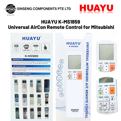 Universal Air Con Remote Control for Mitsubishi | RM-K-MS1859