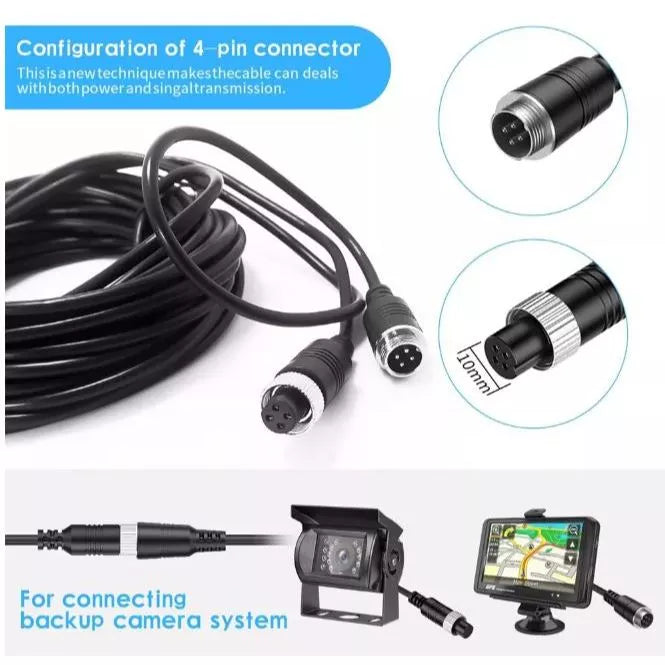 4 Pin Aviation Cable for Truck Vehicle CCTV Camera Waterproof Extension Cable | CBAH-5M-30M