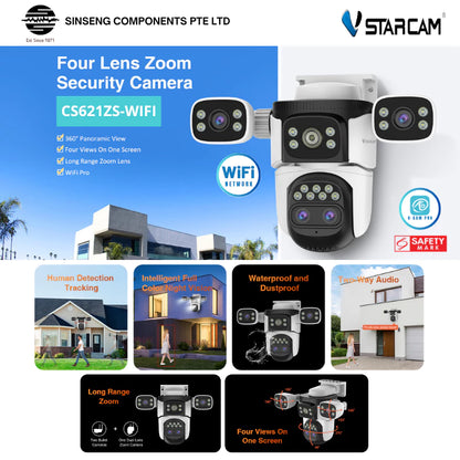 4G SIM Camera 3-Lens | 3-View | 8000mAh Battery + Solar Panel | BG621SR-TZ