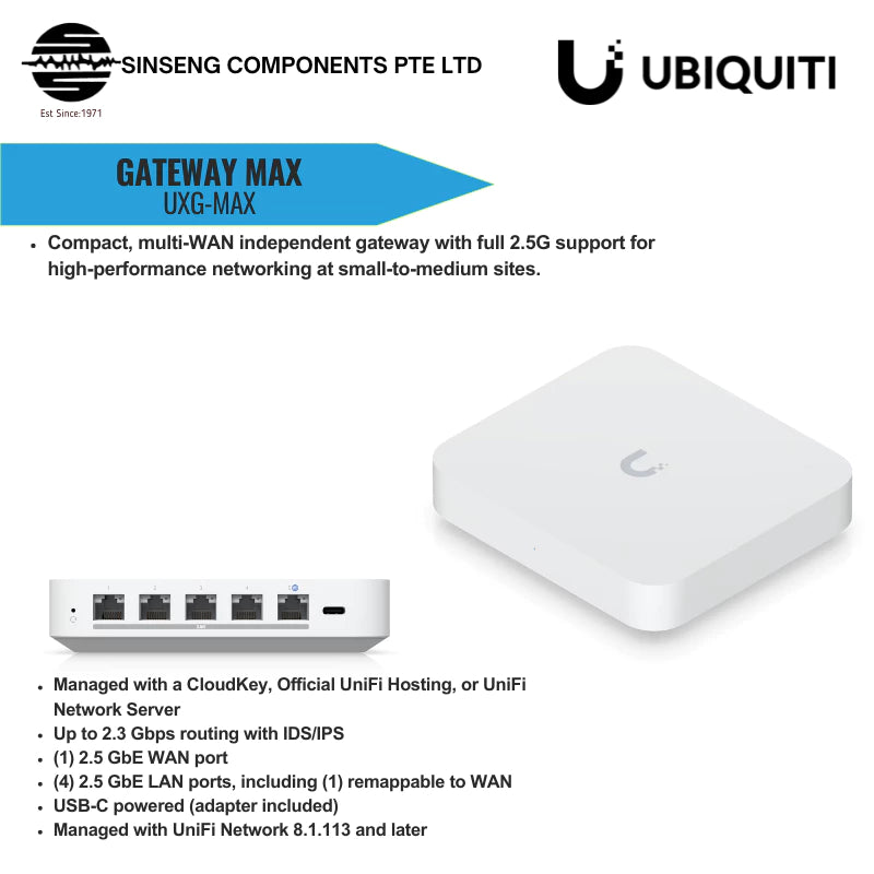 Ubiquiti Unifi Gateway Max | UBQ-UXG-MAX
