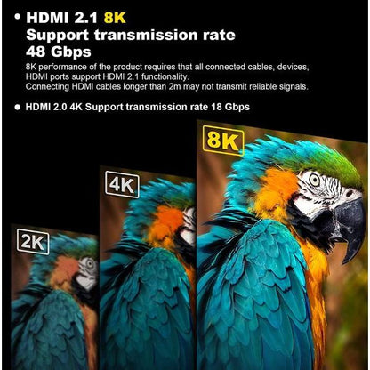 8K HDMI 2.1 Male to Female 270° Adapter | HM-HD(M)-HD(F)-L-UP