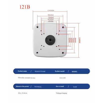 IP65 Waterproof CCTV/IP Camera Junction Box IP66 Waterproof 134mm |  CA-JB1352/WP