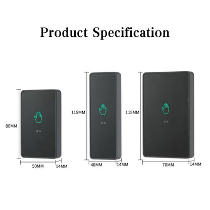 Infrared Touchless Sensor Exit Button 115x40mm/115x70mm | Black & White | DA-EP40/DA-EP70