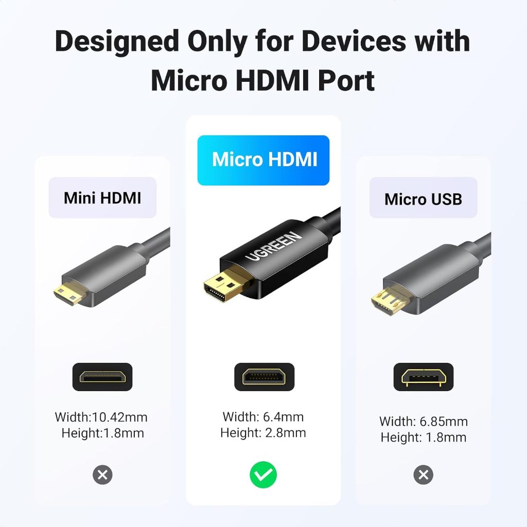 Micro HDMI to HDMI V2.0 4K60Hz 1080P 3D Cable | CB-MCHD-HD