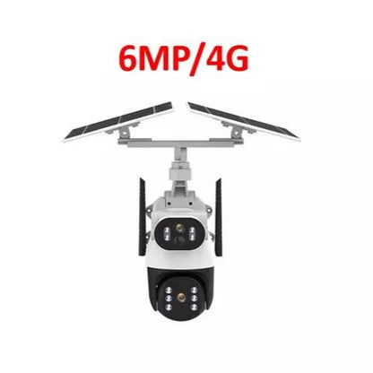 6MP Dual-Lens PTZ Solar IP Camera with 6+6W Solar Panel | Q5MAX WIFI/4G